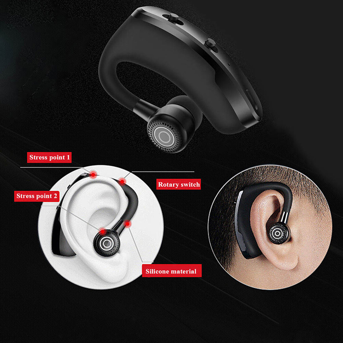 Bluetooth 5.2 Wireless Earbuds Voice Control Noise Cancelling Stereo Headphones