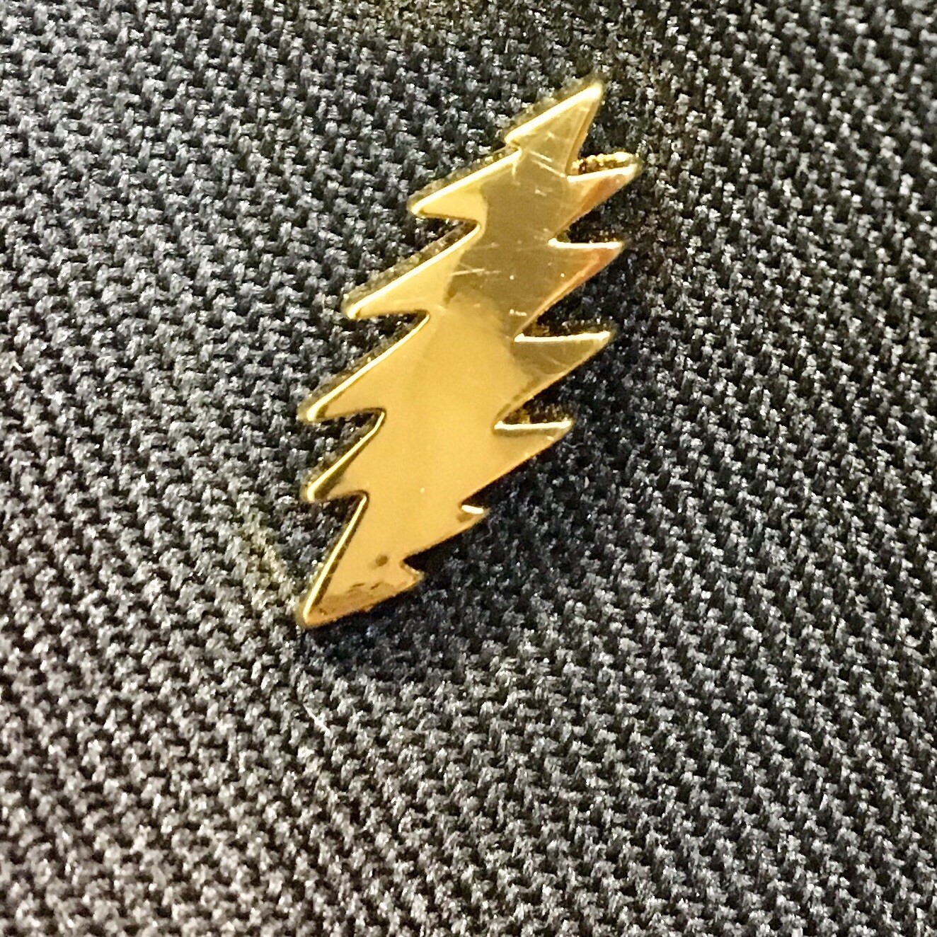 Gold Grateful Dead Thirteen Point Bolt Pin Limited Edition numbered Single Post