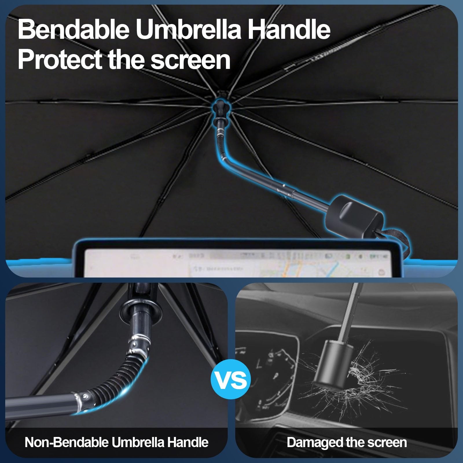 seeykey Umbrella Windshield Sun Shade Large