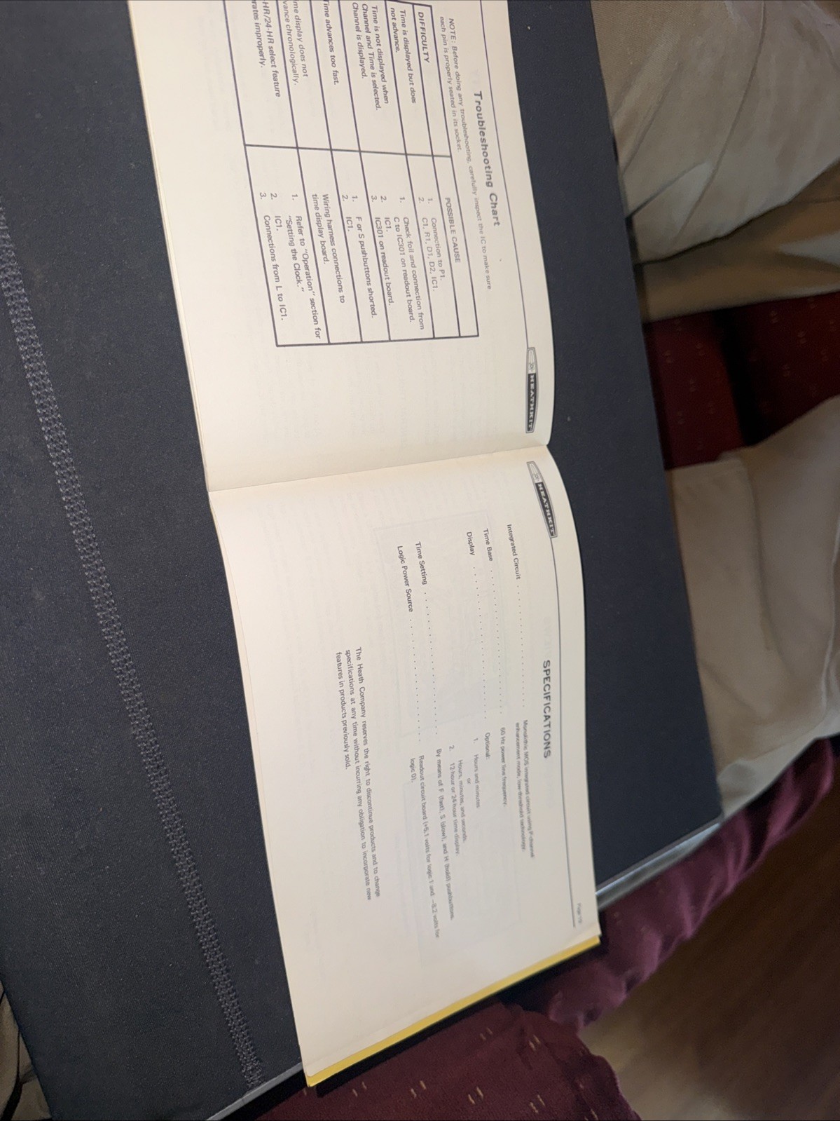 Heathkit Assembly Manual for GRA-2000-1 TV Clock Accessory Ok Condition Used