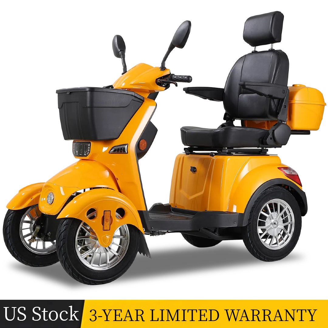 800W 4-Wheel Power Mobility Scooter Heavy Duty All-Terrain Electric Scooter