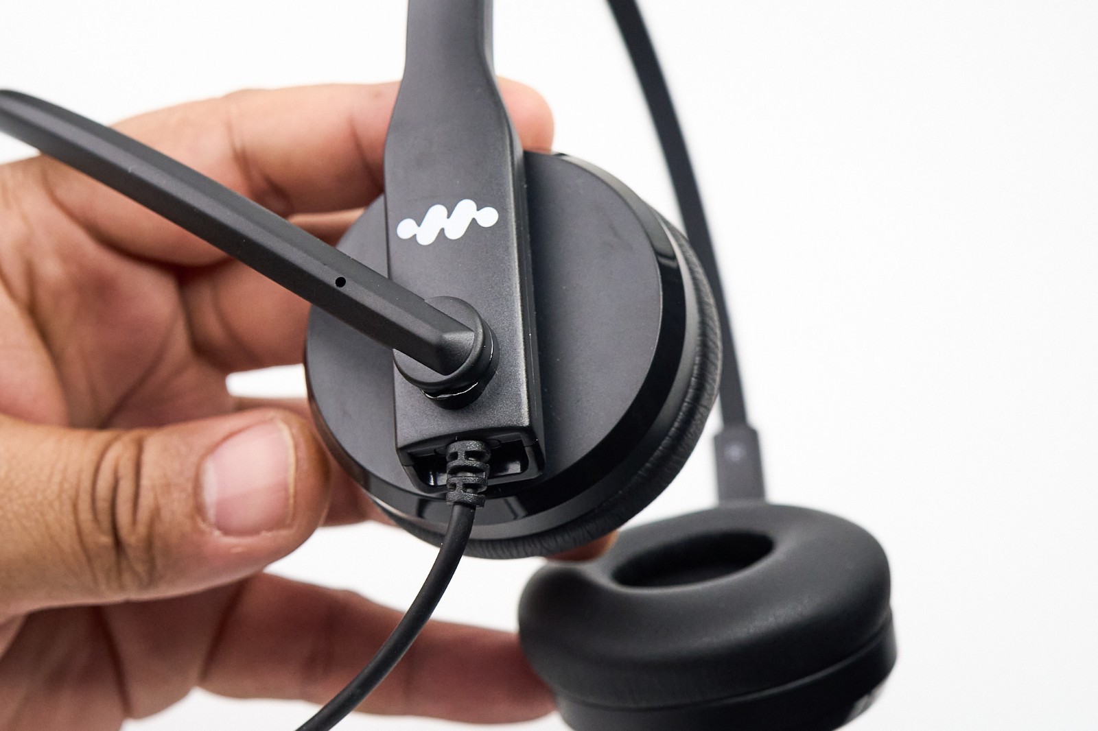 USB Headset with Mic Noise Cancelling USB-A USB-C Black