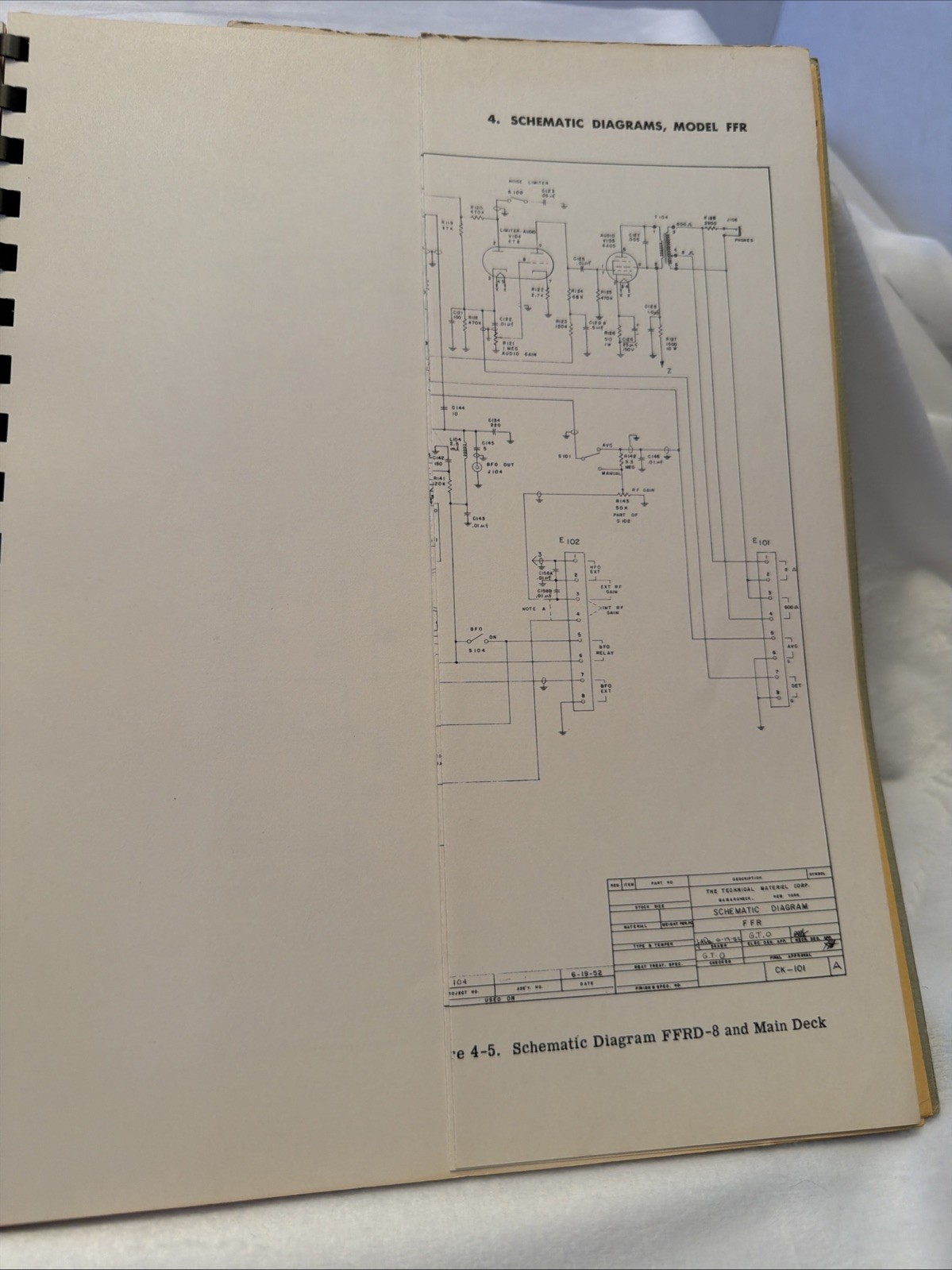 Communication Receiver Model FFR Instruction Book Schematics Illustrations 1953