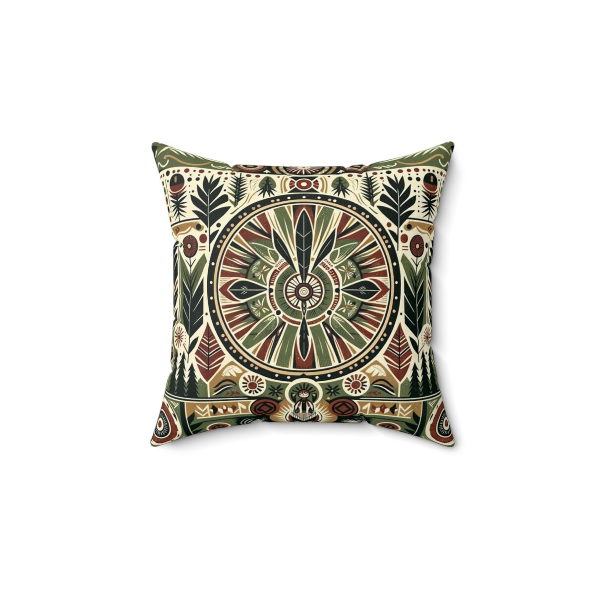 Cherokee Inspired Spun Polyester Square Pillow