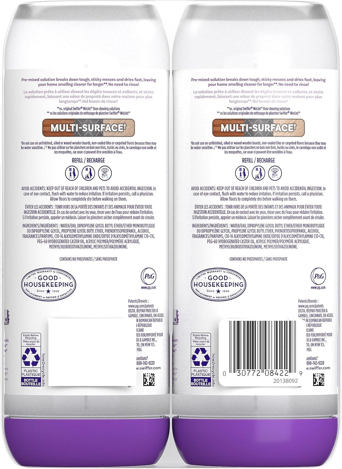 Swiffer Power Mop Floor Cleaning Solution Fresh Scent Floor Cleaner,25.3 oz, 2x.