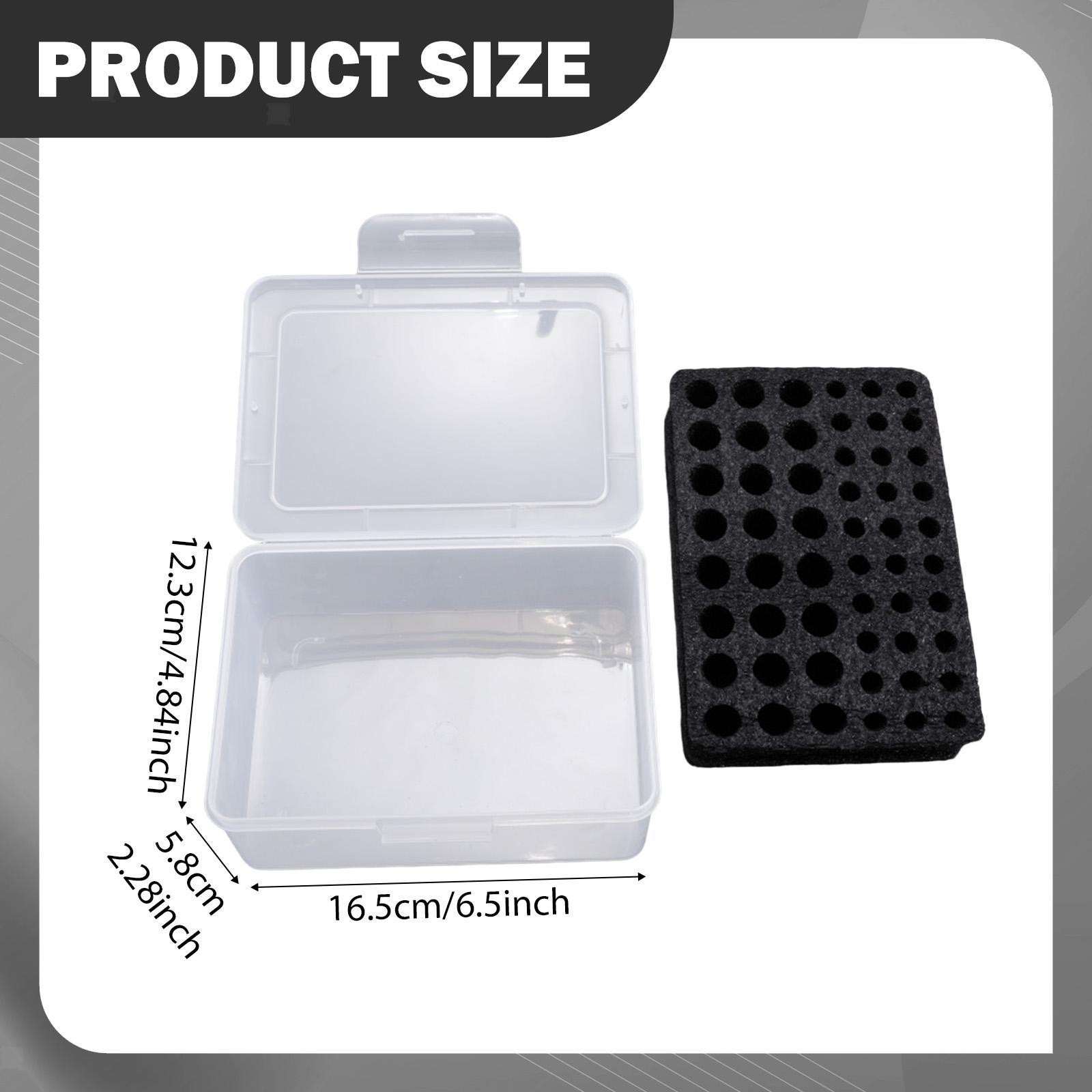 Battery Storage Case with Foam Professional Carrier Shockproof Portable