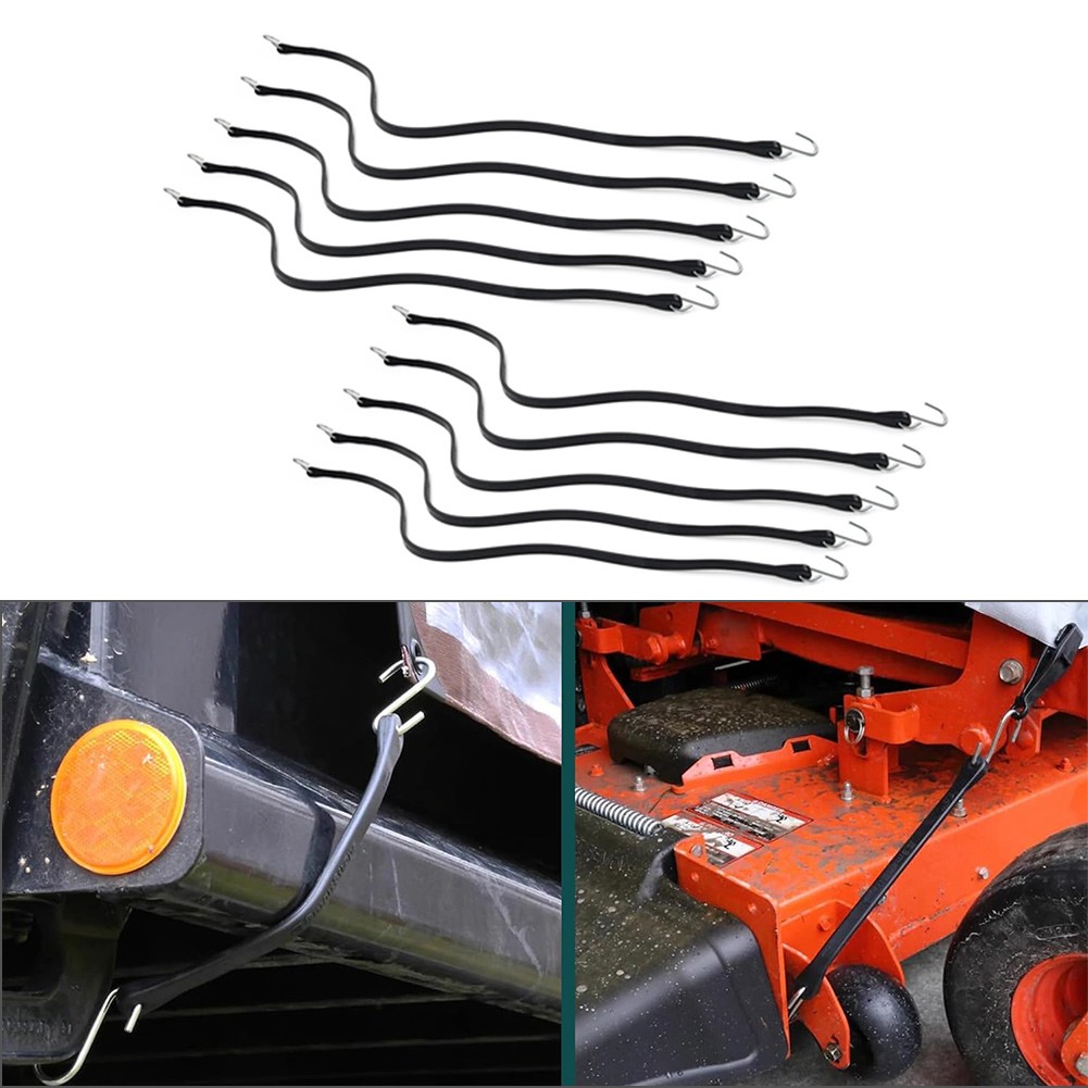 41" Heavy Duty Rubber Tarp Straps Tie Down Bungee Cords With Hooks gz