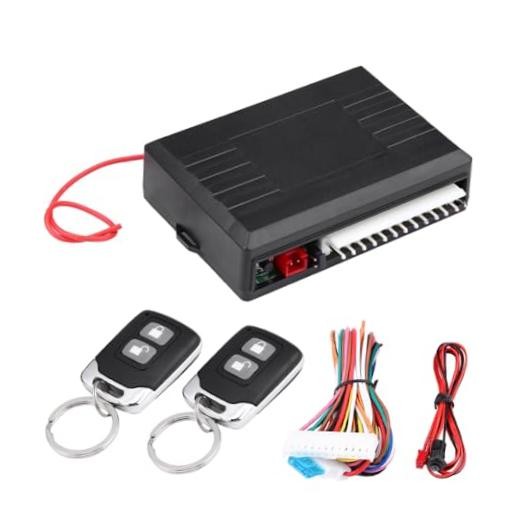 Remote Car Door Lock Kit with Control Box, 2 Key Fobs | Includes Hardwired