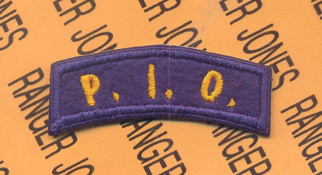 USAAF Army Air Force P.I.O. Public Information Officer 2.5" tab arc patch