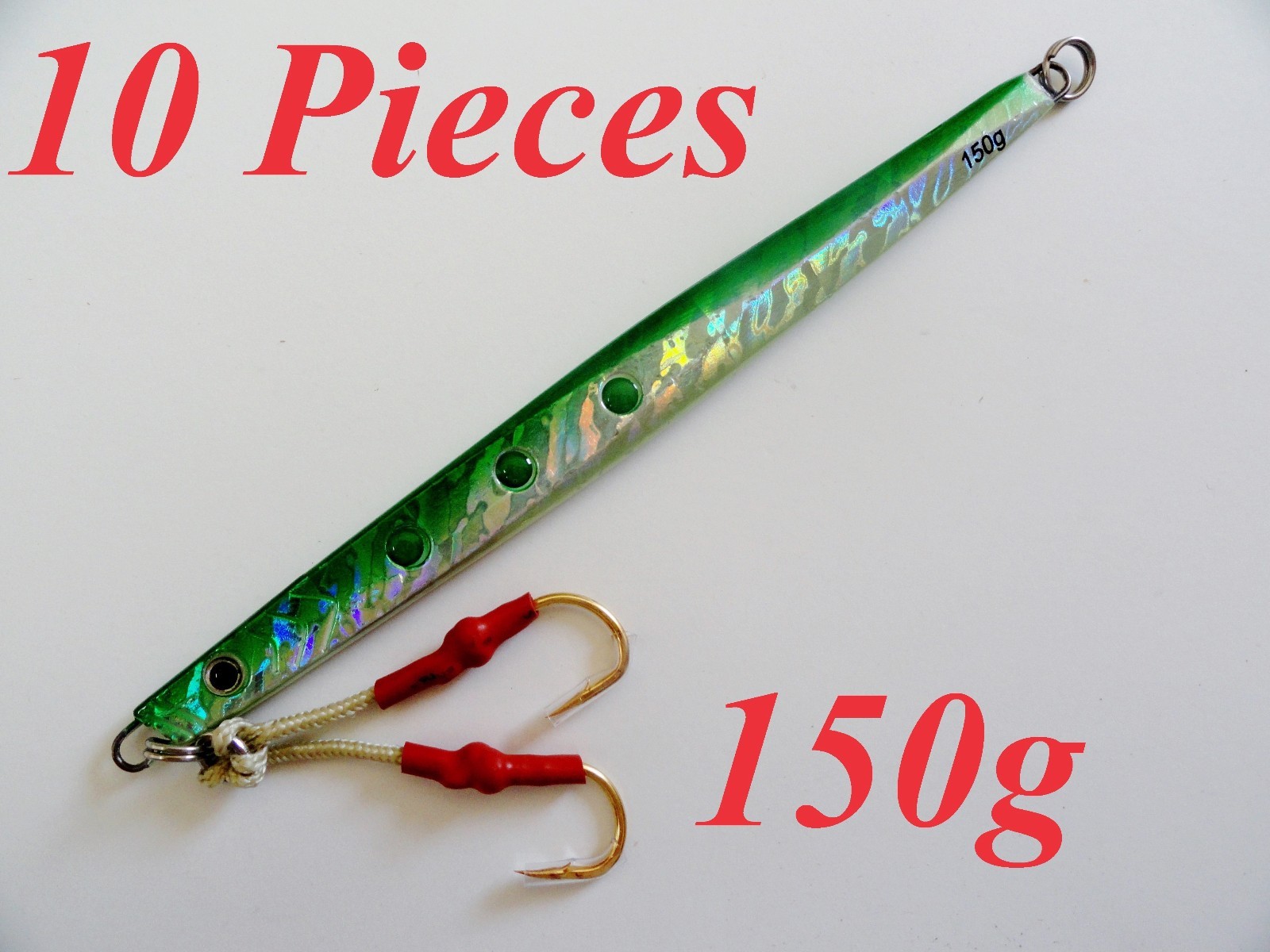 10 Pieces speed jigs 5.25oz /150g Green vertical butterfly fishing Lures