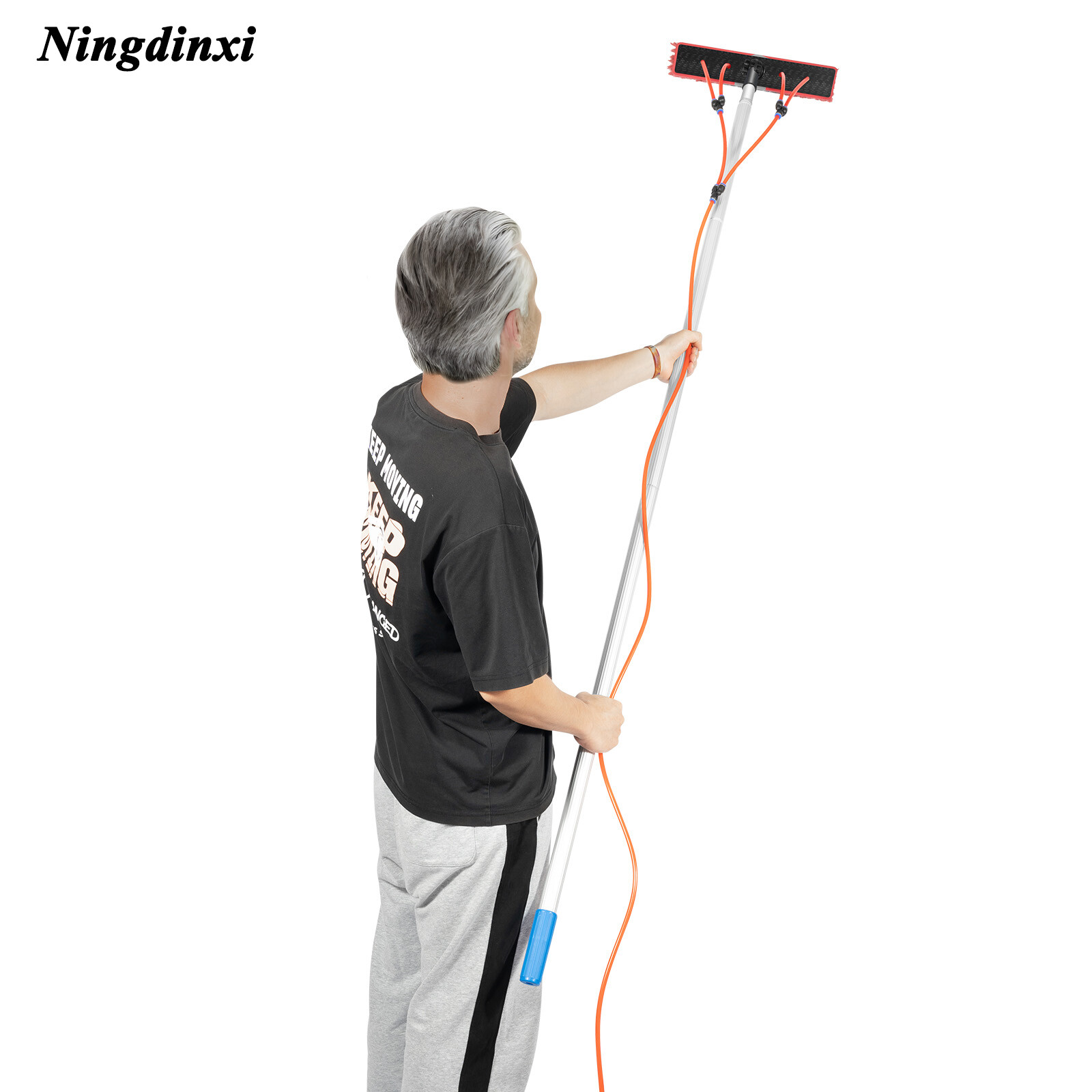 26ft Window Washing Pole Water Fed Pole Cleaning Brush Solar Panel Cleaner Tools