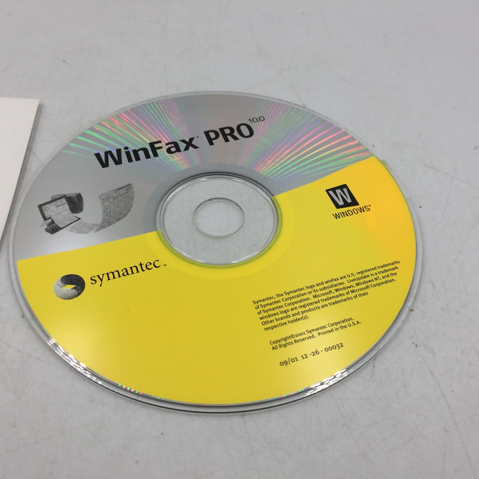 SYMANTEC WinFax Pro VERSION 10 Windows 2000 NT 98 95 VGC