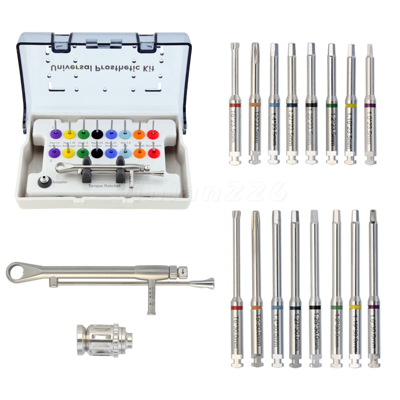 Universal Implant Prosthetic Kit Dental Torque Wrench Screwdriver Latch Driver