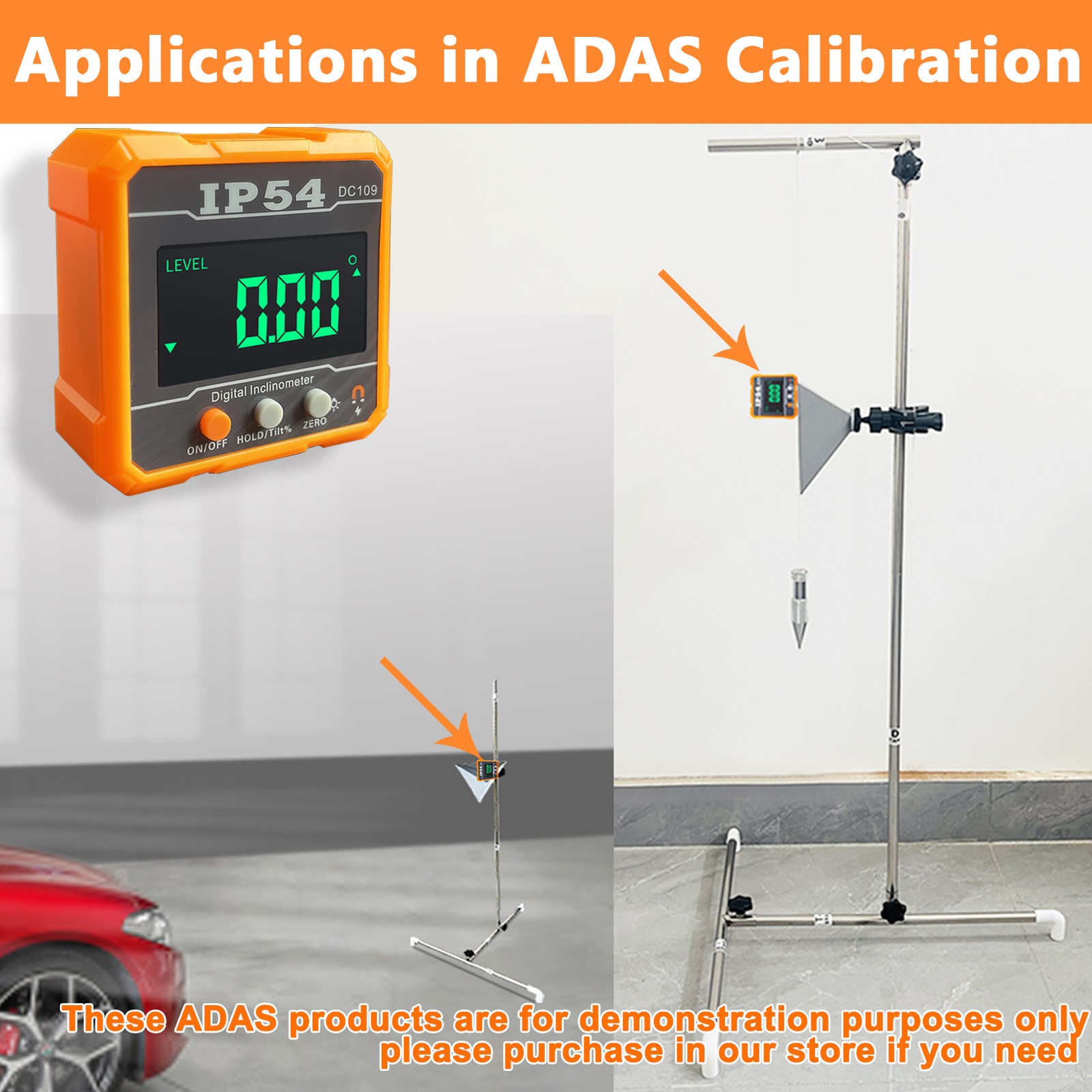 Digital Angle Magnetic Protractor for ADAS Calibration Auto Angle Measurement