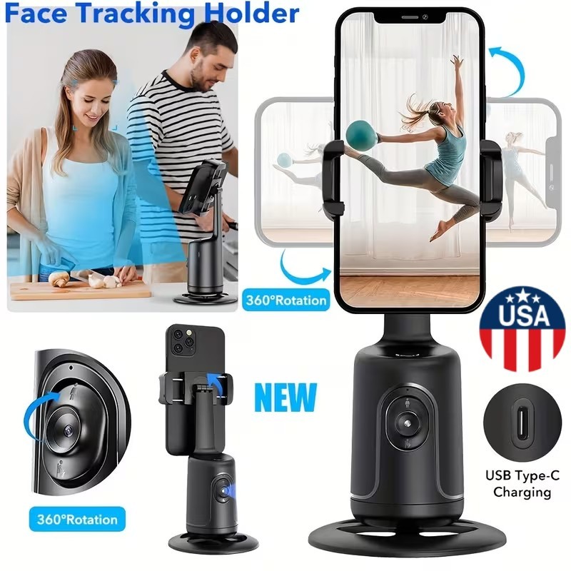 360 Auto Face Tracking Gimbal AI Smart Gimbal Auto Phone Holder For Smartphone