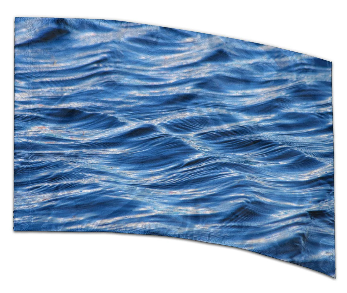 COLOR GUARD FLAGS FLUID HARMONY SILKS - NEW - 36" x 54" Standard Curved