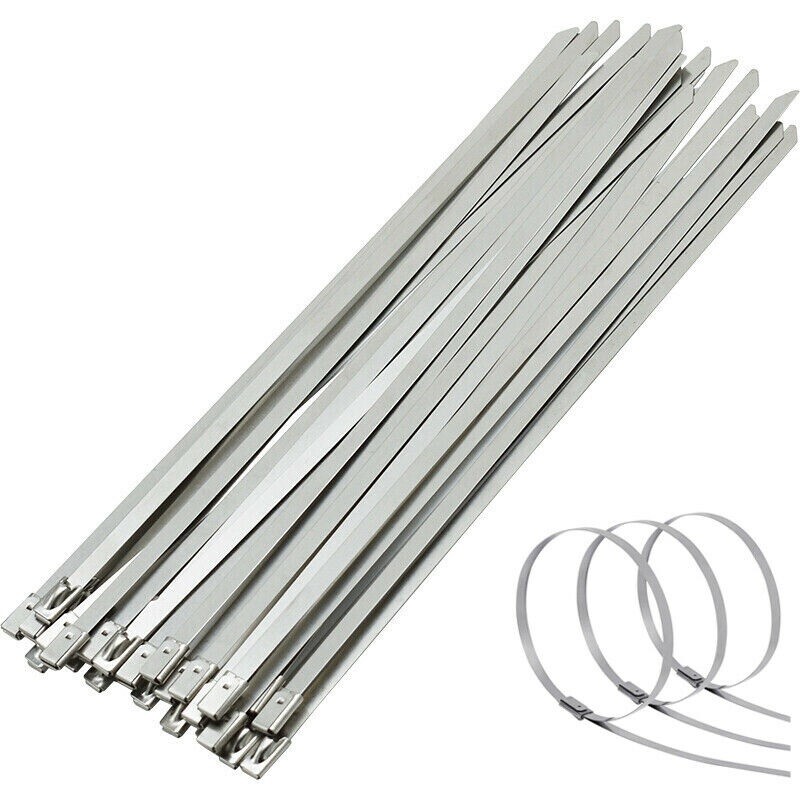 Stainless Steel 4 6 8 10 12 15 18 24 30 36 48 inch Zip Tie Heavy Duty Metal LOT