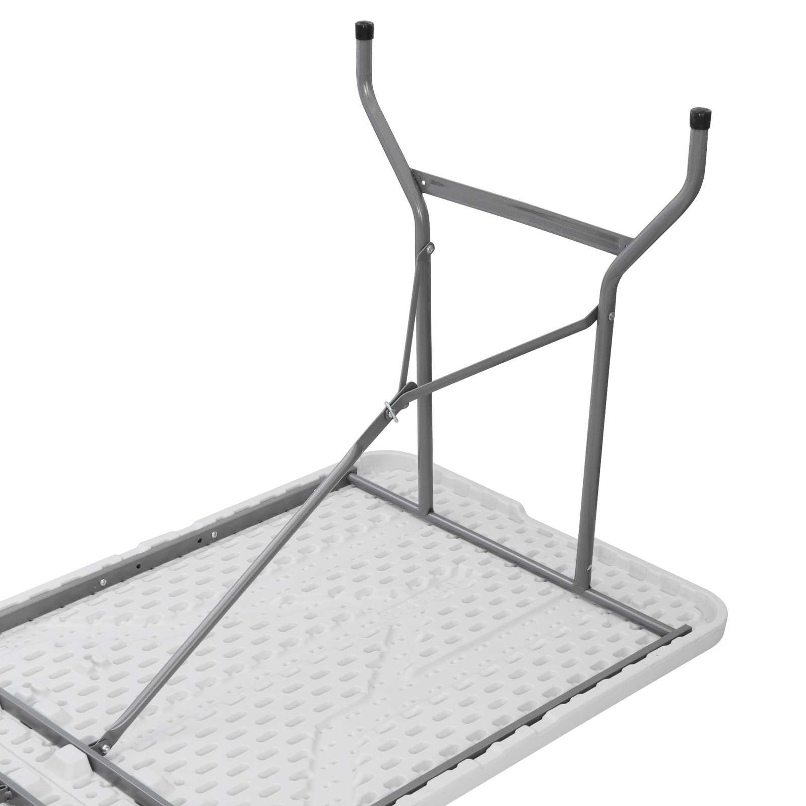 6' Plastic Table Fold-in-Half Picnic Utility Table w/ Handle Multipurpose White