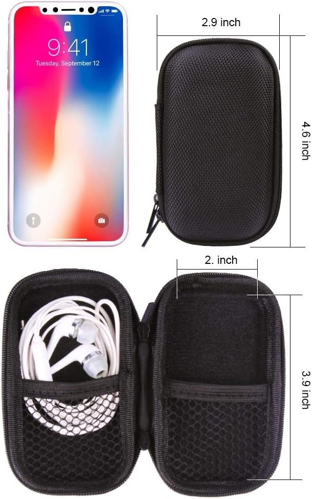Lightweight Protective EVA Hard Shell Case for MP3 Players & Accessories - 6"