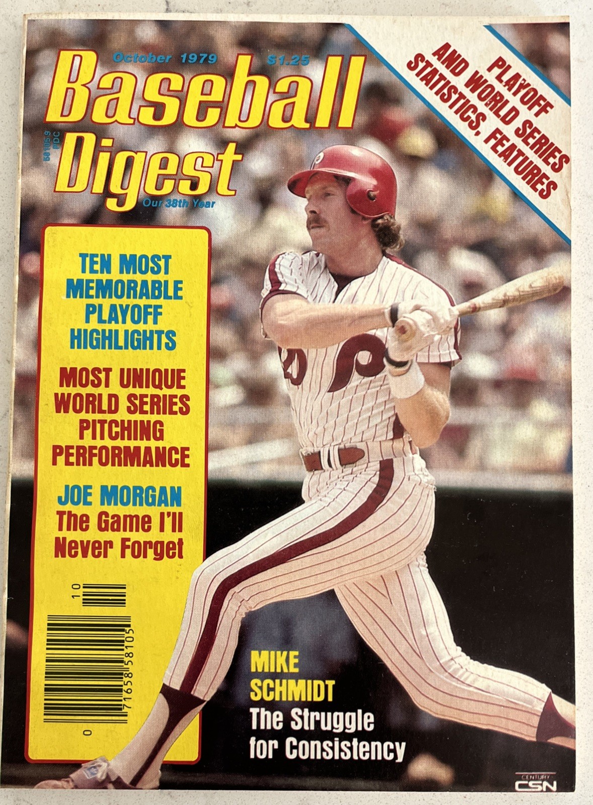 Baseball Digest Magazine Oct. 1979, Mike Schmidt Philadelphia Phillies! (B6)