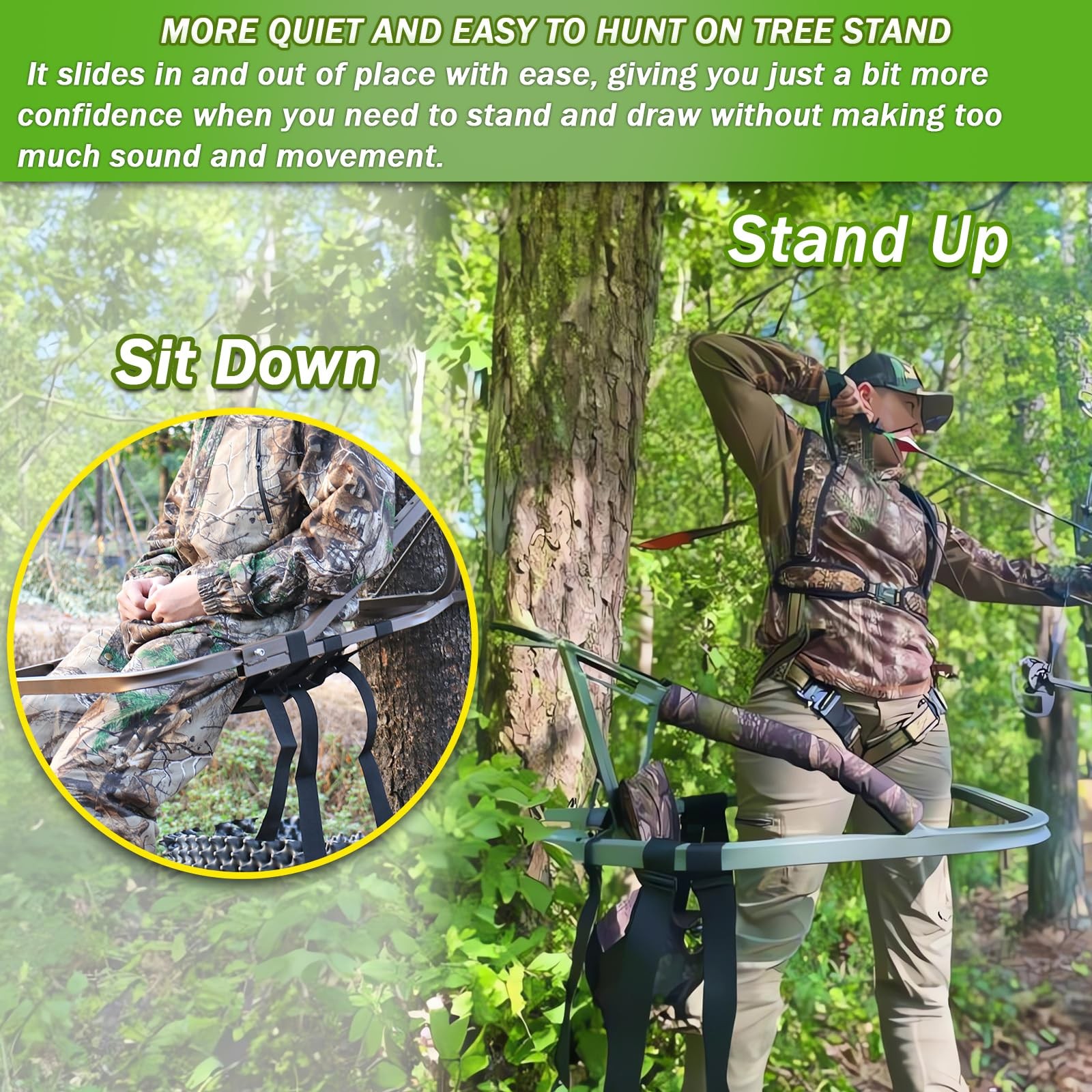 Tree Stand Seat Replacement for Hunting Lightweight Mesh Seat
