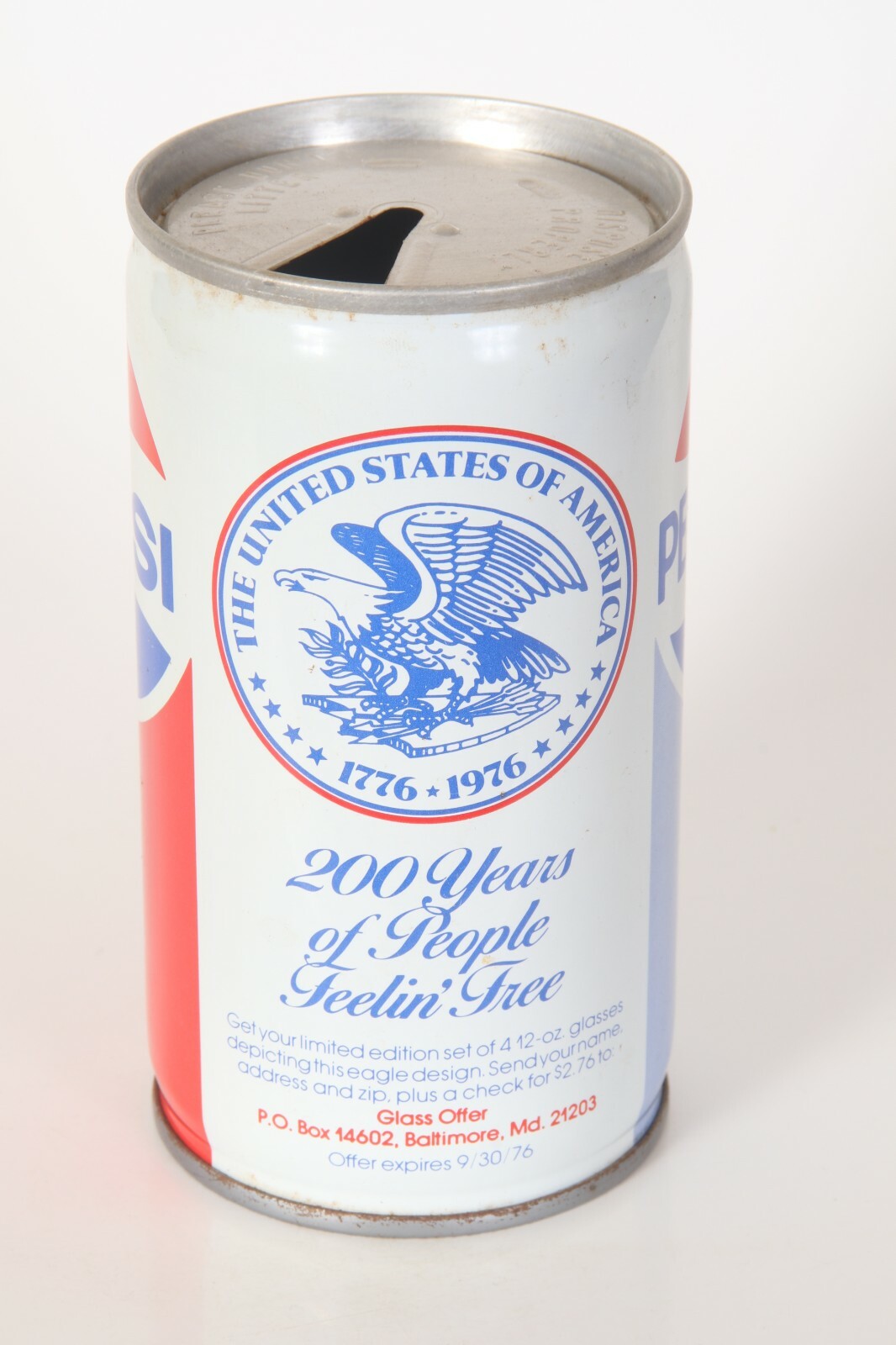 Pepsi Soda can from 1976