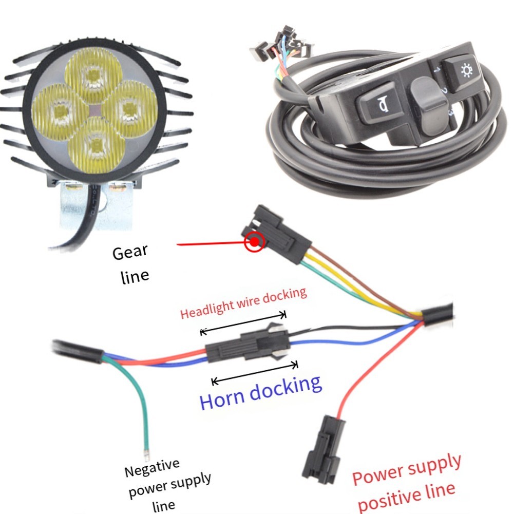 Electric Motorcycle Handlebar Switch On Off for Lights and Throttle Control