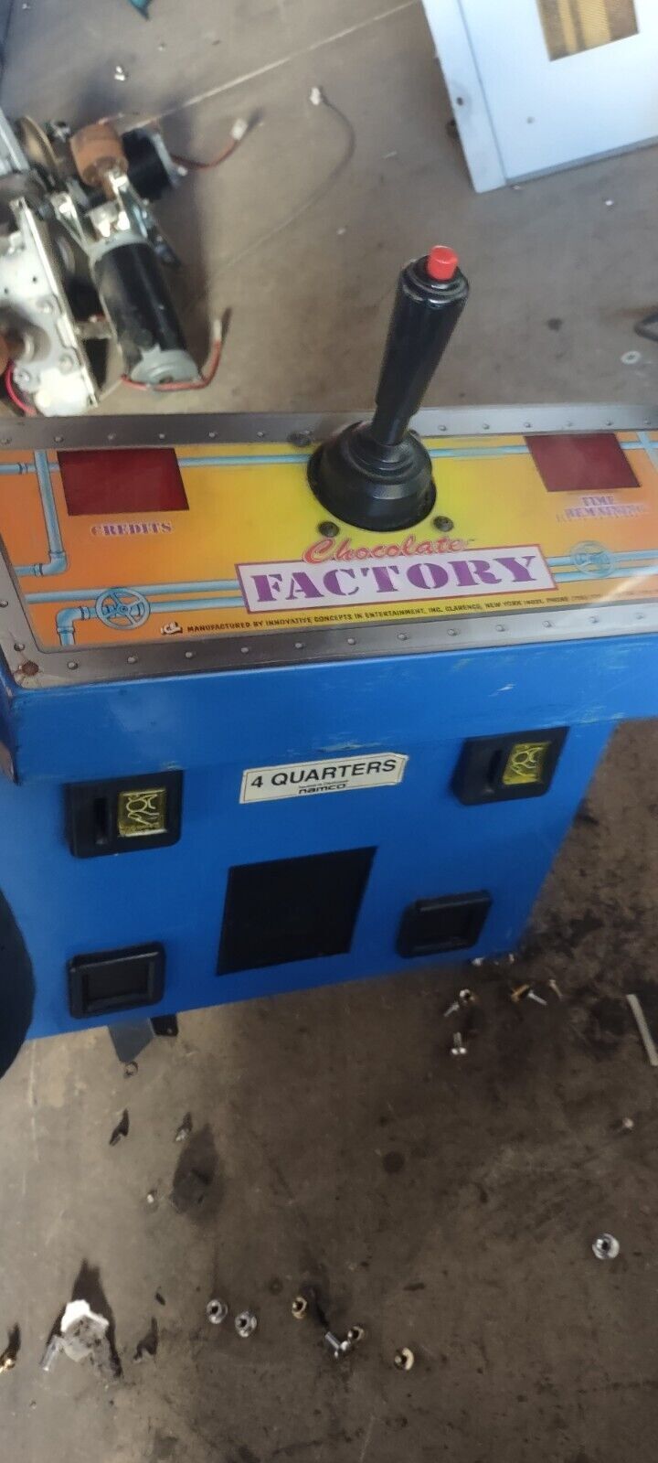 chocolate factory arcade redemption crane claw control panel #235