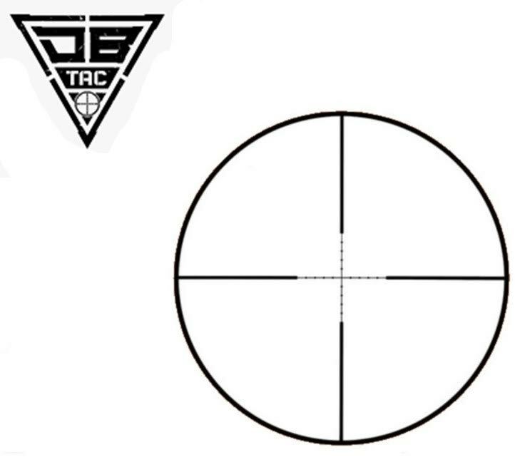 DB TAC Anodized Black 4X32 Compact .223 .308 7.62x39 mm Scope Mil Dot With Ring