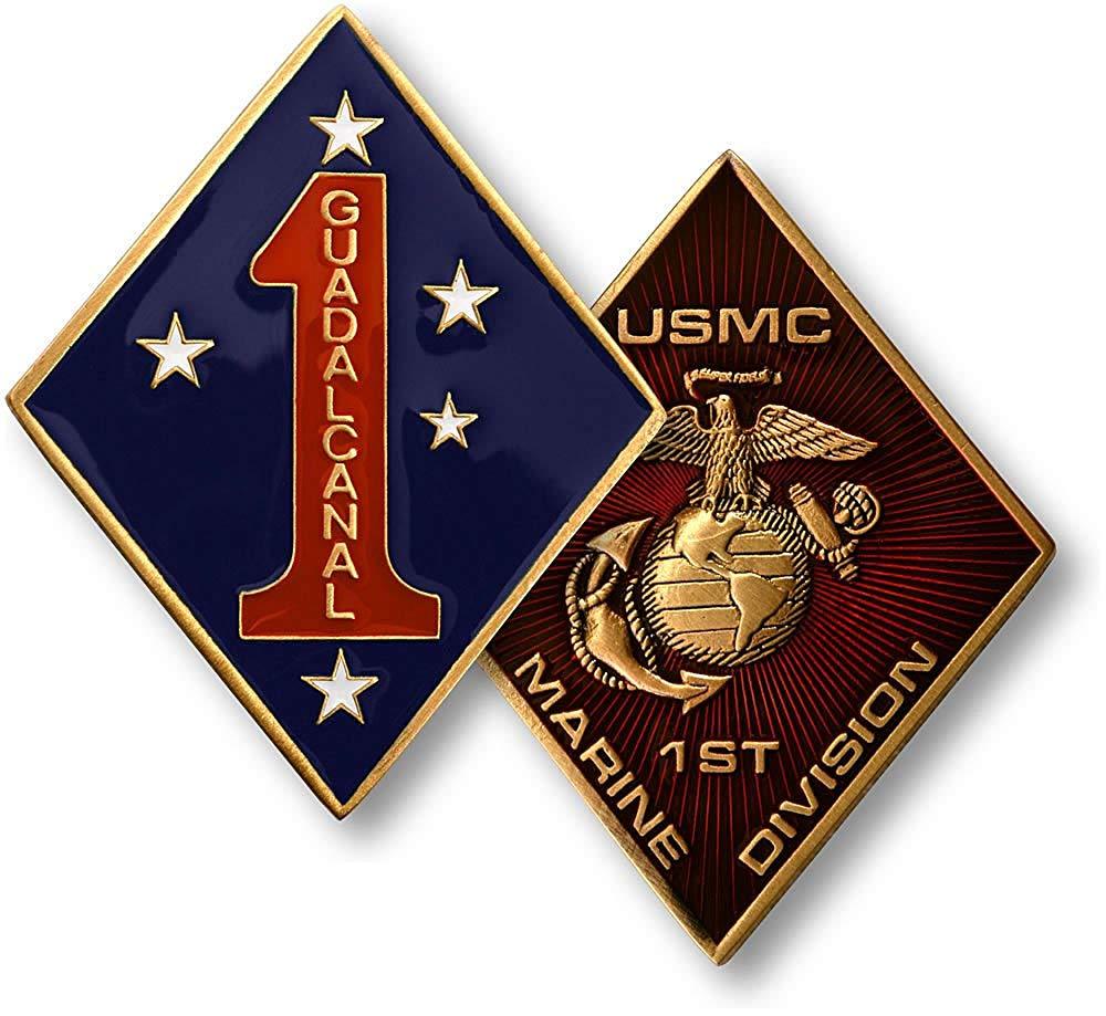 NEW USMC U.S. Marine Corps 1st Marine Division Challenge Coin