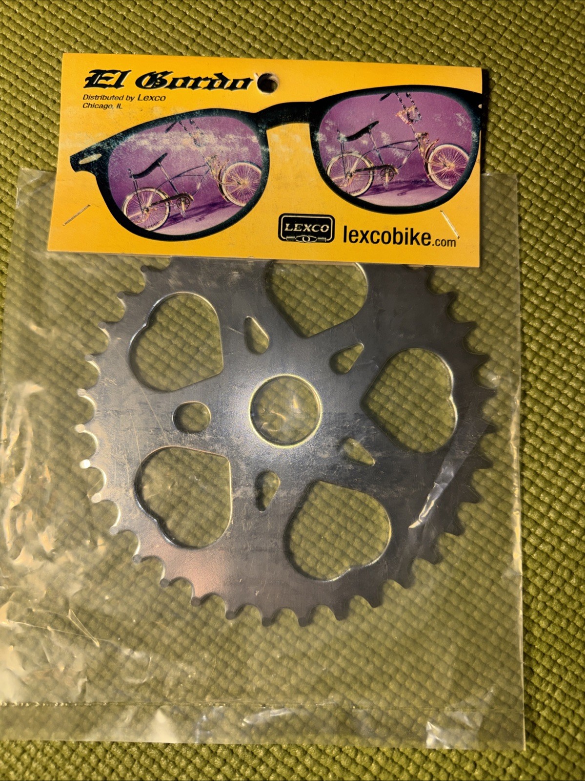 NOS El Gordo 36t Chain Ring Sprocket Sweet Heart Lowrider