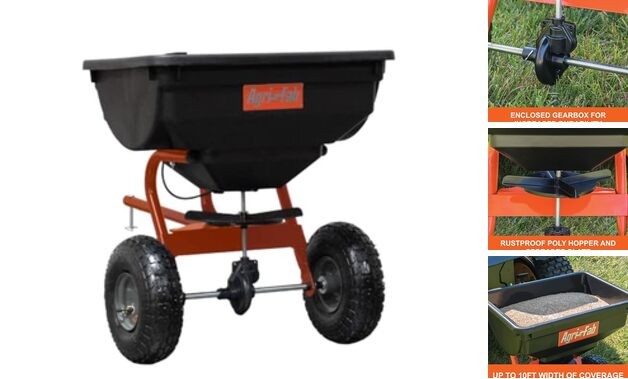 45-0530-131, 85 lb. Tow Broadcast 85 lb. Cable Control Tow-Behind Spreader