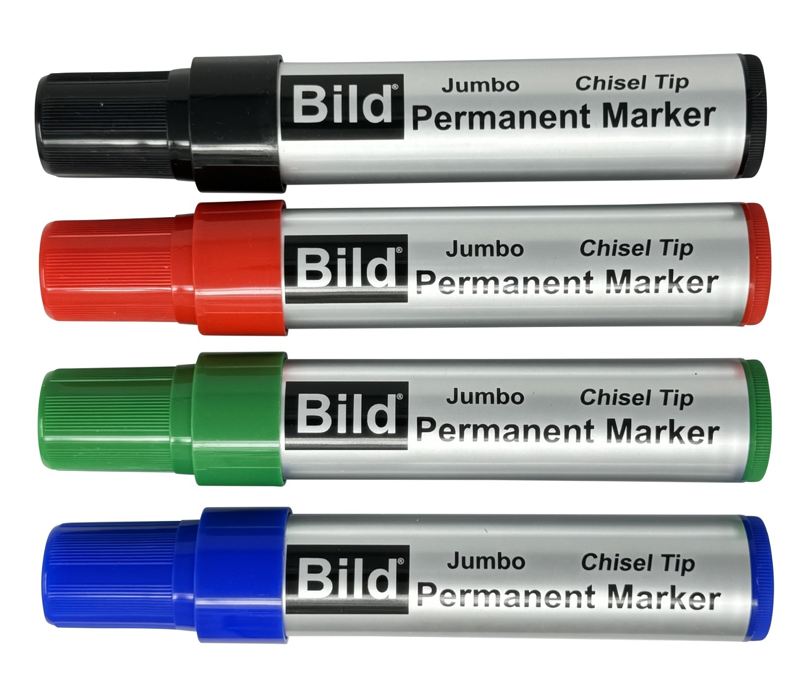 Jumbo Permanent Markers - Color pack of 4 - Black, Red, Green, Blue