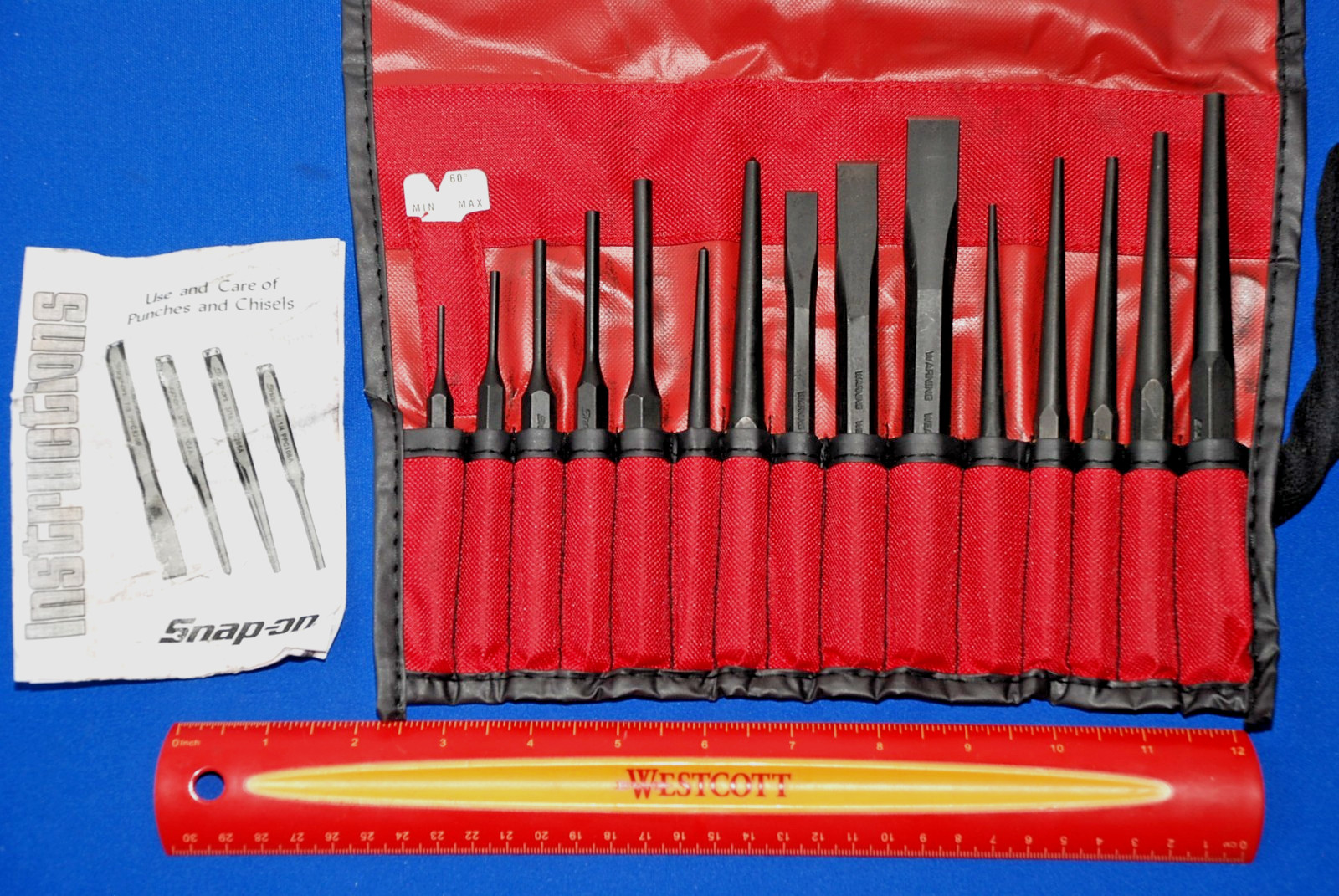 Snap-on NEW & Ships for FREE 16 Piece Punch and Chisel Set PPC715BK