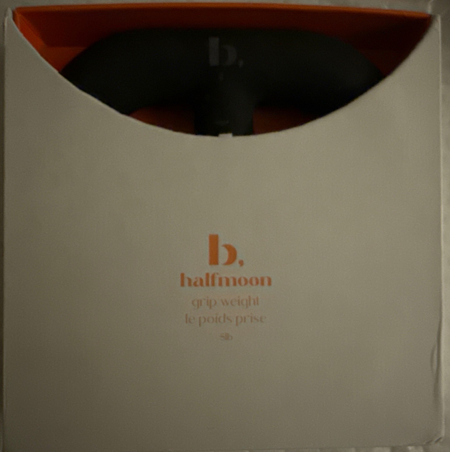 B Halfmoon Grip Weight 5LB Black Workout Yoga New