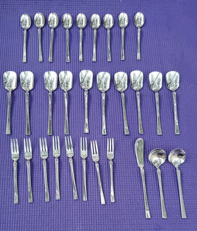 TODAI 30 Piece Flatware Utensil Set Stainless 18/8 MINI APPETIZER SIZE