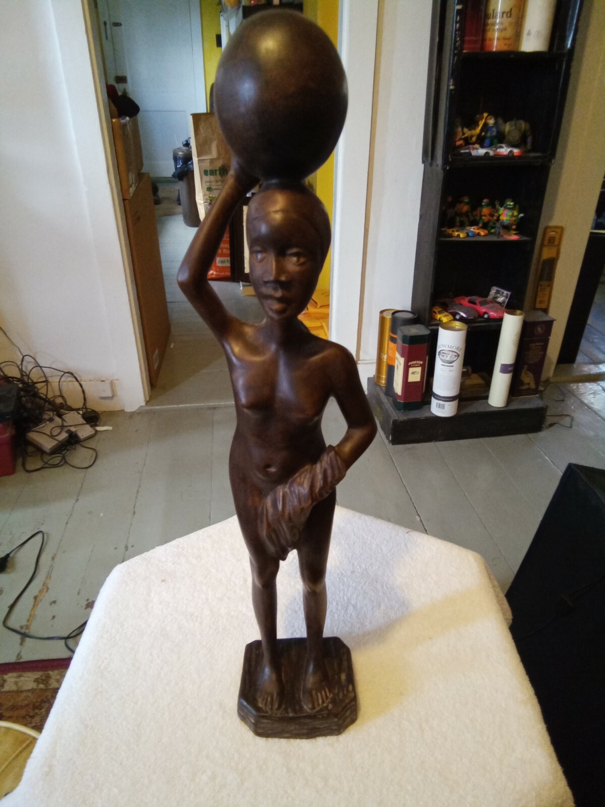 Handcrafted  Native Woman  From Hati Pre-owned 19" Tall