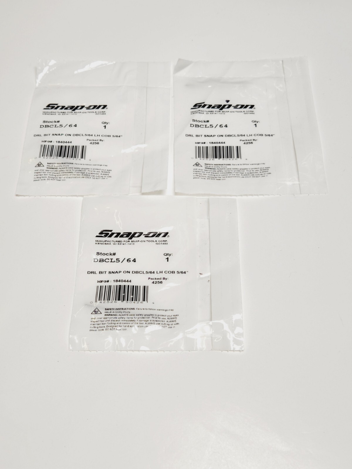 Snap-On Drill Bit 5/64" Cob 3pk