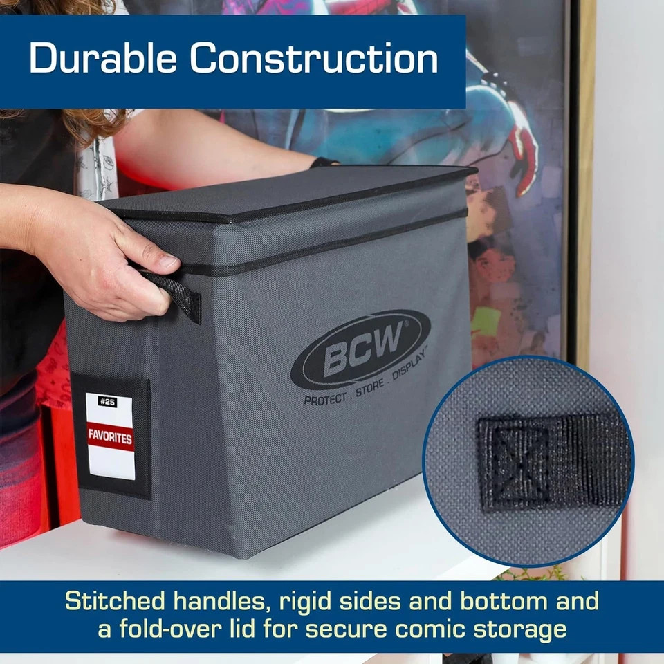 Comic Book Storage Box - 1 Ct | Foldable Comic Book Case | Each Fits 125-150 Sle