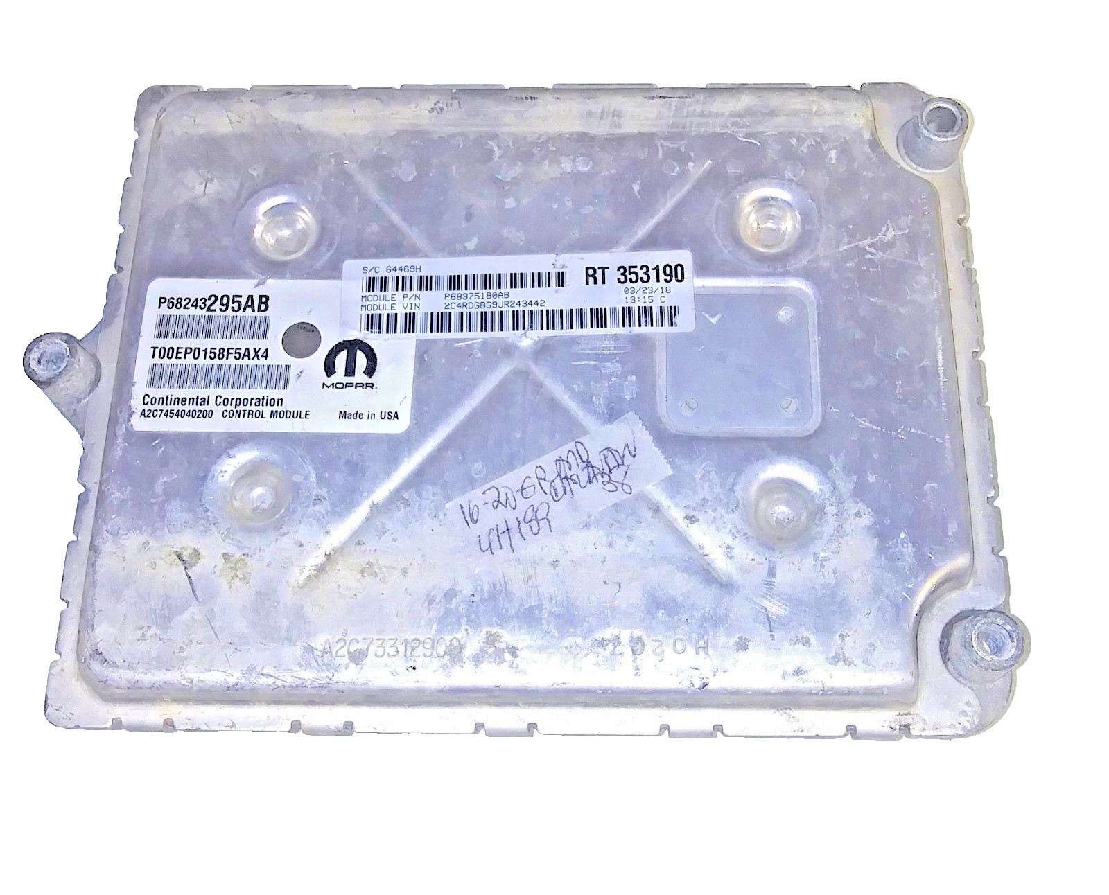 P68243295AB ECM ECU computer 2016-2020 Dodge Grand Caravan TESTED GOOD