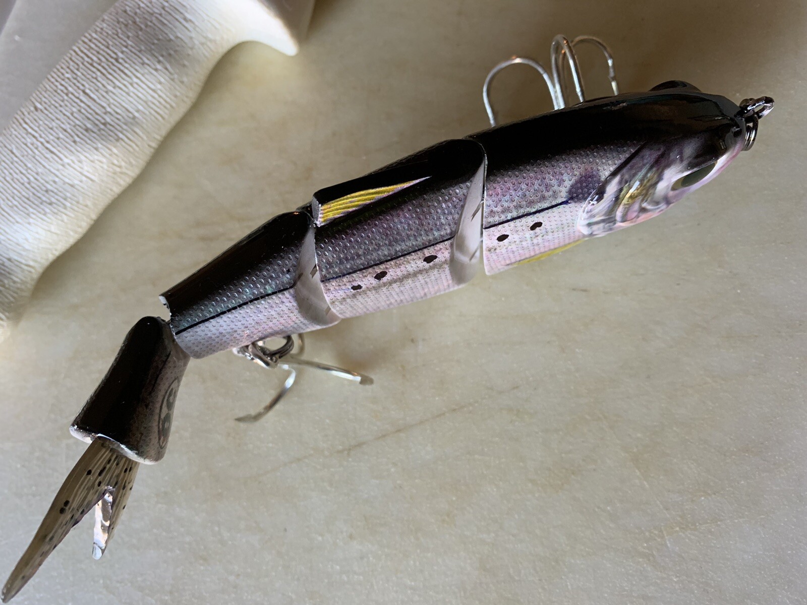 Pogie Lure SHAD Menhaden 2.30 oz. Orig. OC Swimbait White Bait 🔥BASS/Striper