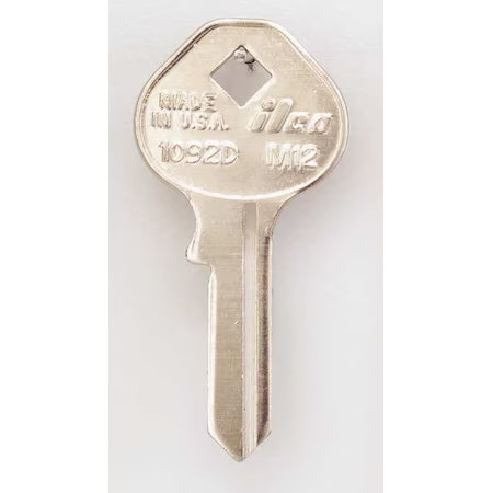 Kaba Ilco 1092D-M12 Key Blank, Brass, Type M12, 5 Pin, Pk10