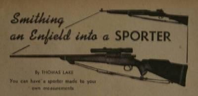 Convert Military Enfield into Sport Rifle vintage 1948 How-To PLANS Gunsmithing
