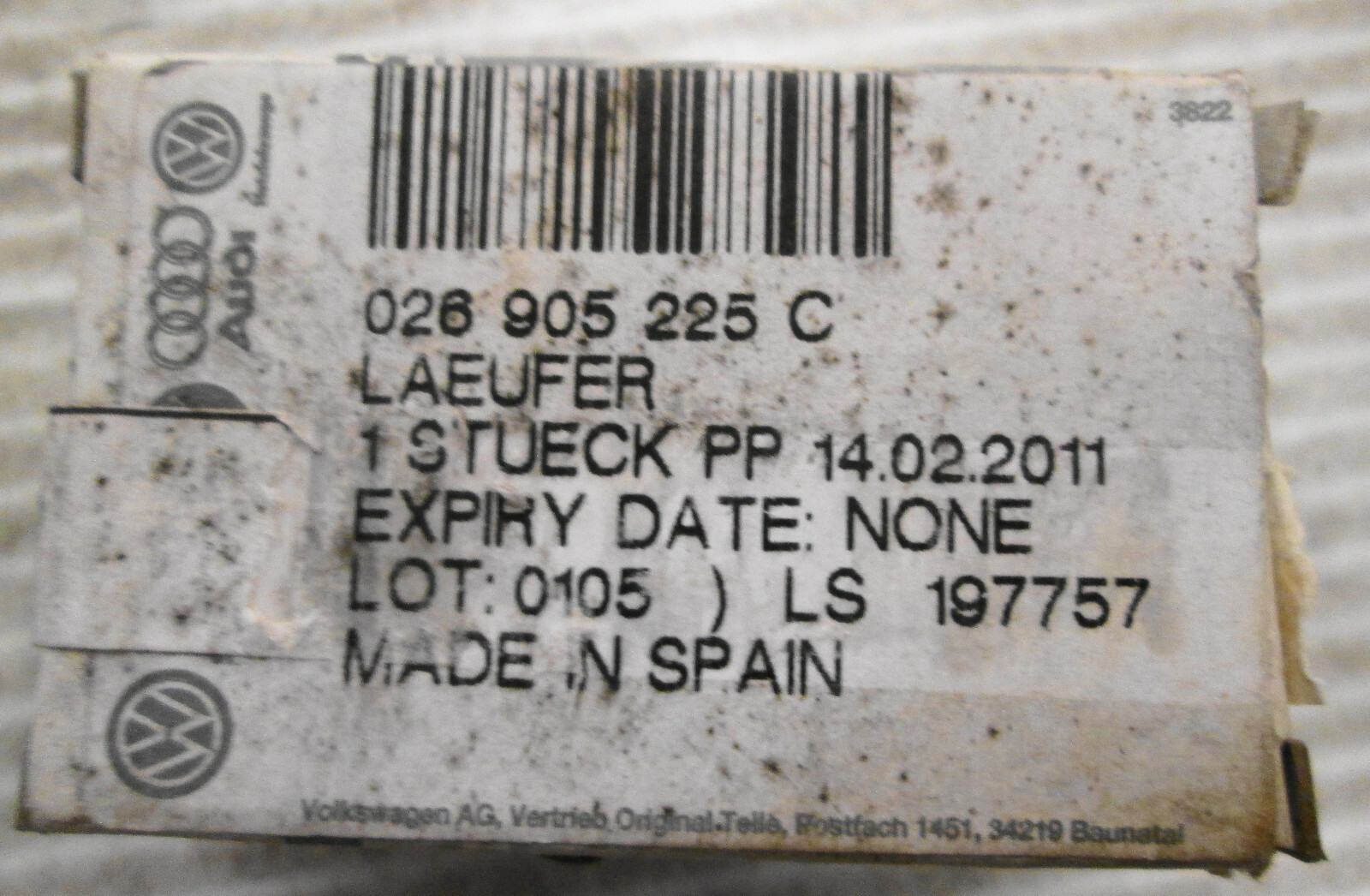 Volkswagen 026905225C Rotor Distributor