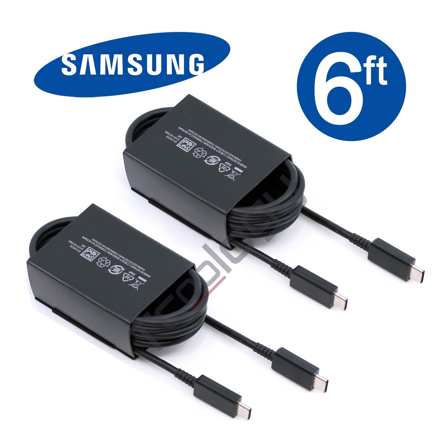 2x  Original Samsung DX510 5AMP 100Watt Type-C 6FT(1.8m) USB C to C Cable [NEW]