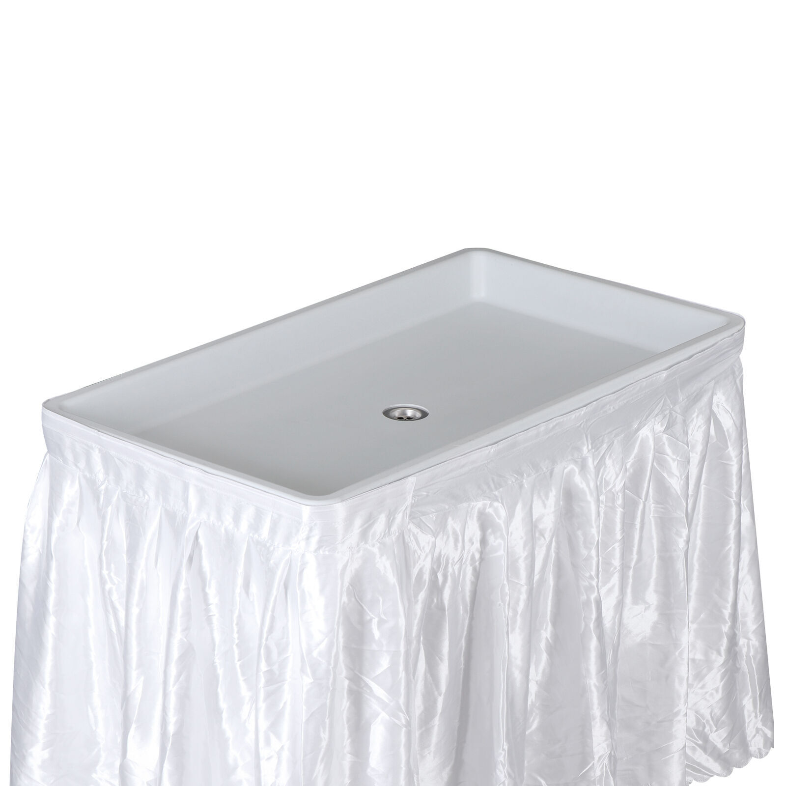 Party Ice Table W/ Cooler Matching Skirt For Elegant Refreshment Display HDPE