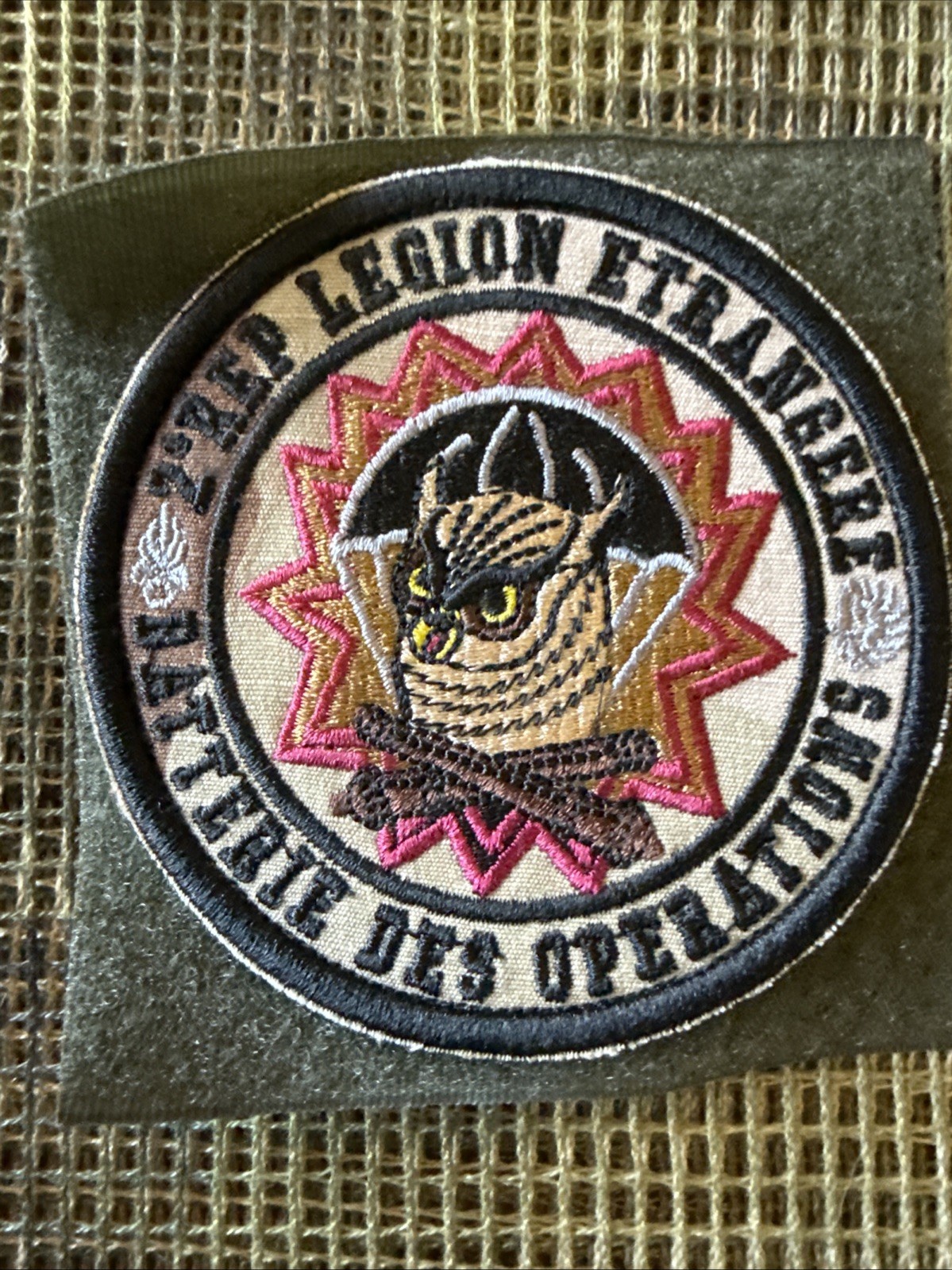 French Foreign Legion 2 Rep Operations Battery Color Patch -desert color