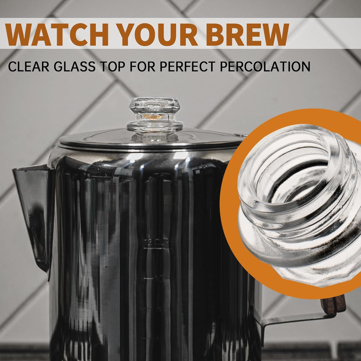 Coffee Percolator Glass Top Replacement for Coletti, Coleman, Gsi, Eurolux, Stan