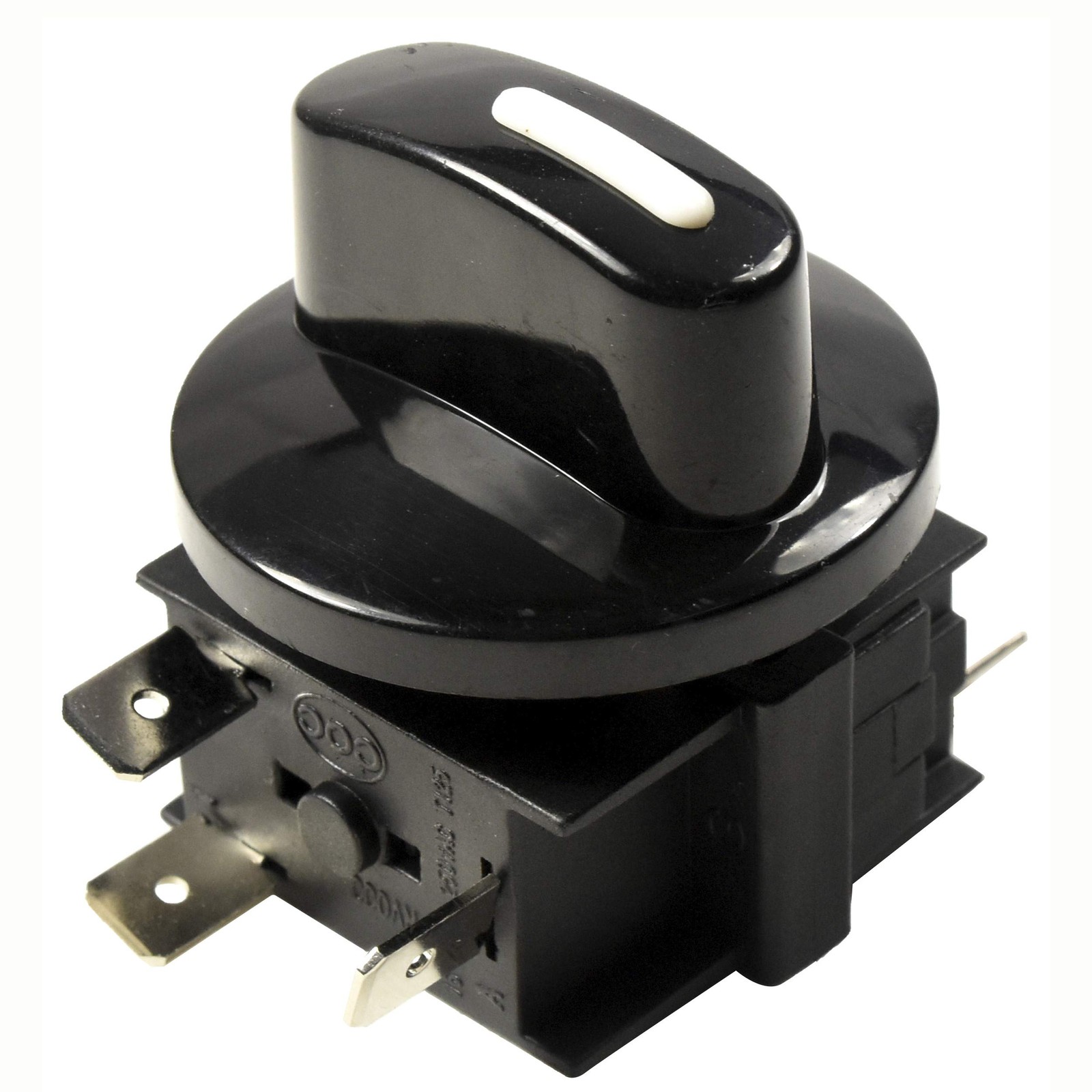 HQRP Heavy-Duty Rotary Switch 4-Position 3-Speed 120V-250V, 15A Fan Black