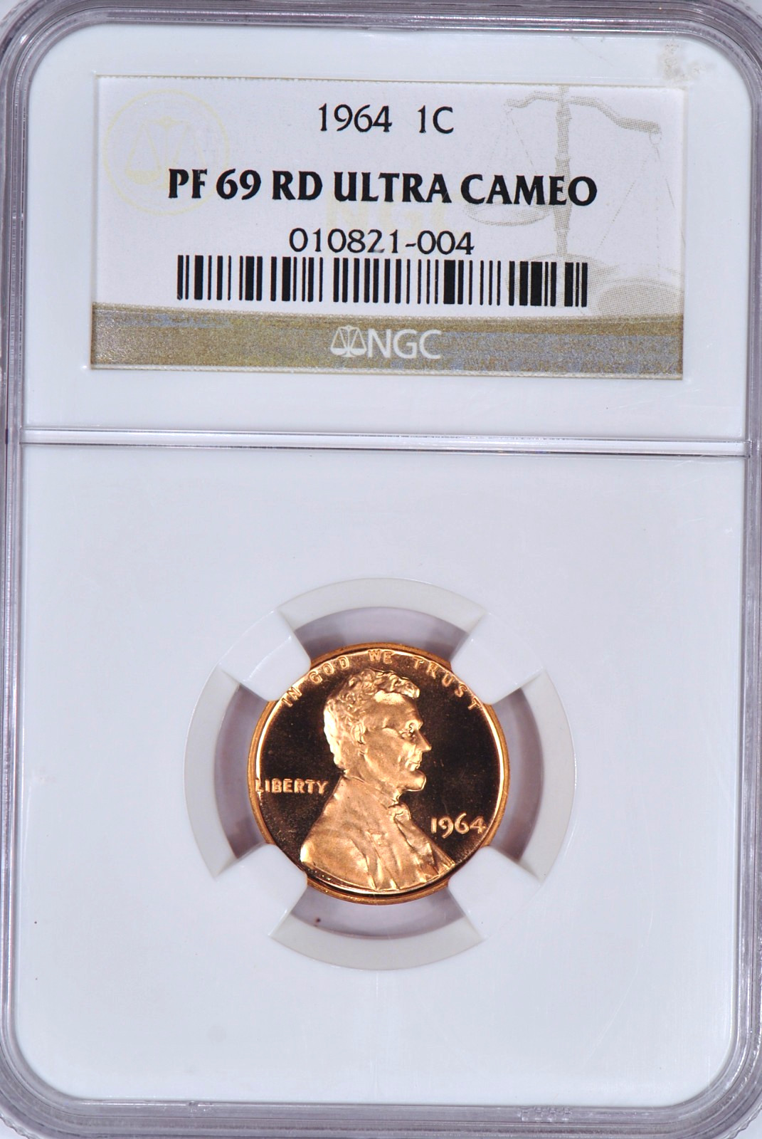 1964 Lincoln Cent Proof NGC PF 69 RD ULTRA CAMEO PR RED DCAM Top Pop Coin 1C